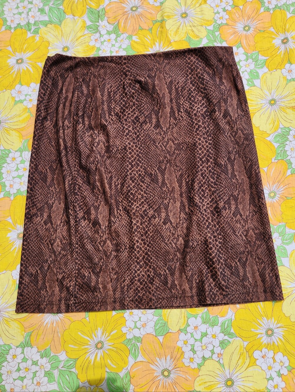 Snakeskin Pattern Mini Skirt Size 18